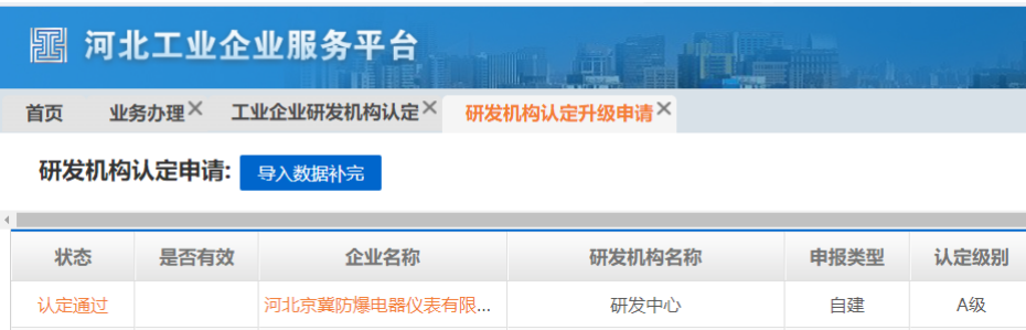 京冀公司A級(jí)研發(fā)機(jī)構(gòu)審核通過(guò)